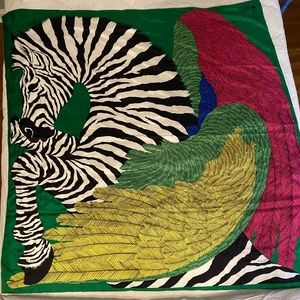 Hermès Zebra Pegasus 100% Silk Scarf